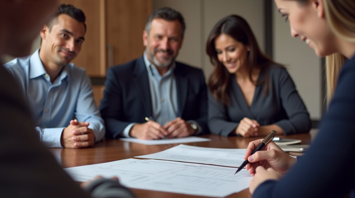 The probate staff working under Managing Partner Steven Farley Bliss focused on Riverside County probate matters is shown meeting with clients in our Southern California office addressing critical legal details discussing Right to See Trust Bank Statements