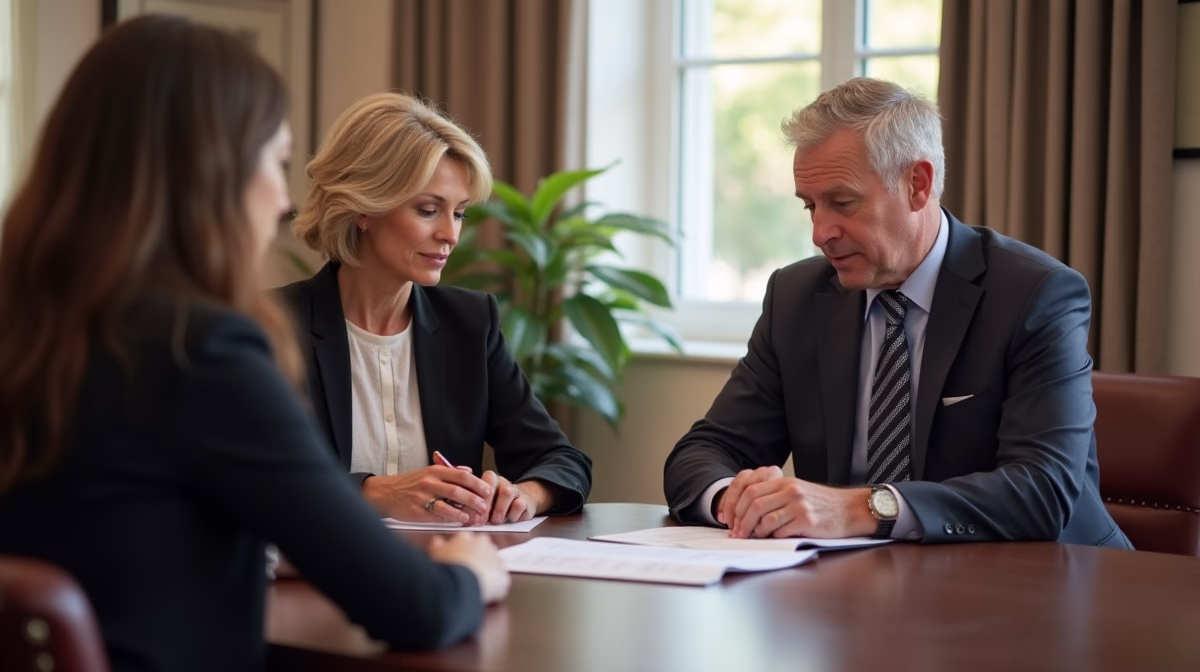 The probate staff working under Managing Partner Steven Farley Bliss focused on Riverside County probate matters is shown meeting with clients in our Southern California office addressing critical legal details discussing Right to See Trust Tax Returns