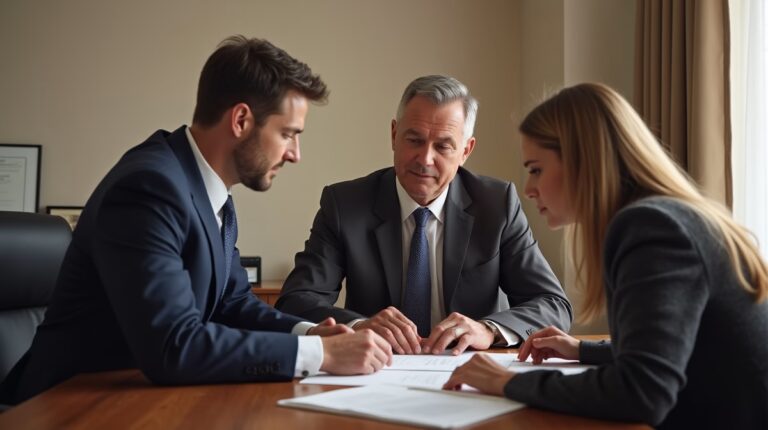 The probate staff working under Managing Partner Steven Farley Bliss focused on Riverside County probate matters is shown meeting with clients in our Southern California office addressing critical legal details discussing Rights Under Probate Code 160617