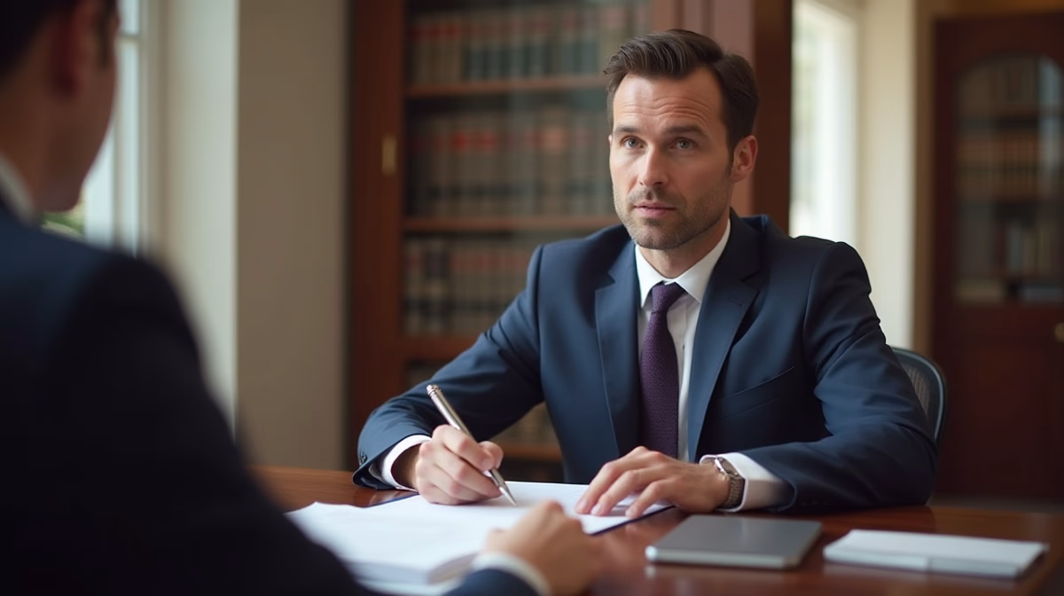 The probate staff working under Managing Partner Steven Farley Bliss focused on Riverside County probate matters is shown meeting with clients in our Southern California office addressing critical legal details discussing Serving Notice to Heirs Abroad