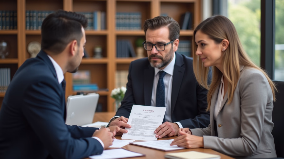 The probate staff working under Managing Partner Steven Farley Bliss focused on Riverside County probate matters is shown meeting with clients in our Southern California office addressing critical legal details discussing Serving the Rep of a Deceased Heir