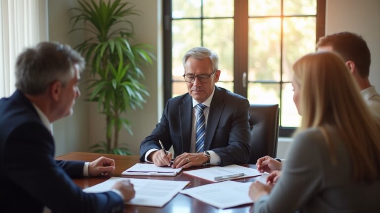 The probate staff working under Managing Partner Steven Farley Bliss focused on Riverside County probate matters is shown meeting with clients in our Southern California office addressing critical legal details discussing Simplified Probate for Surviving Spouses