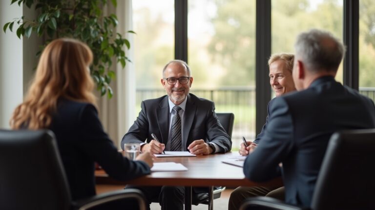 The probate staff working under Managing Partner Steven Farley Bliss focused on Riverside County probate matters is shown meeting with clients in our Southern California office addressing critical legal details discussing Small Estate Affidavit for Bank Accounts