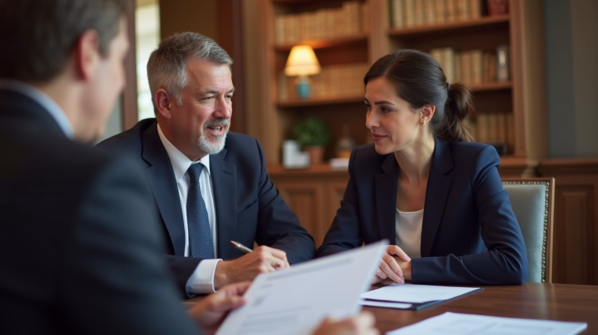 The probate staff working under Managing Partner Steven Farley Bliss focused on Riverside County probate matters is shown meeting with clients in our Southern California office addressing critical legal details discussing Small Estate Affidavit for a Temecula House