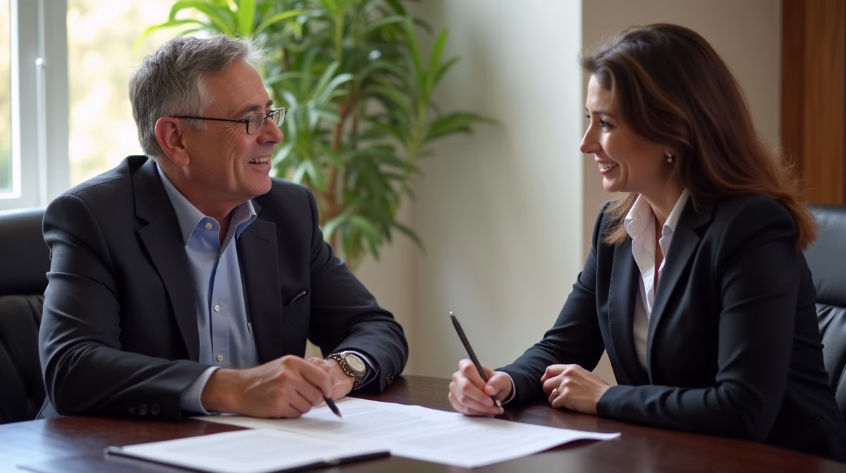The probate staff working under Managing Partner Steven Farley Bliss focused on Riverside County probate matters is shown meeting with clients in our Southern California office addressing critical legal details discussing Spousal Petition vs Full Probate