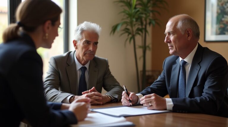 The probate staff working under Managing Partner Steven Farley Bliss focused on Riverside County probate matters is shown meeting with clients in our Southern California office addressing critical legal details discussing Statutory Fees for California Executors