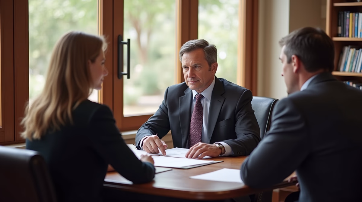 The probate staff working under Managing Partner Steven Farley Bliss focused on Riverside County probate matters is shown meeting with clients in our Southern California office addressing critical legal details discussing Summary Administration in California