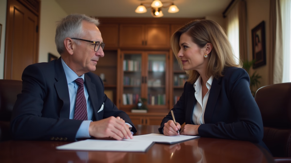 The probate staff working under Managing Partner Steven Farley Bliss focused on Riverside County probate matters is shown meeting with clients in our Southern California office addressing critical legal details discussing Switching from Limited to Full Authority