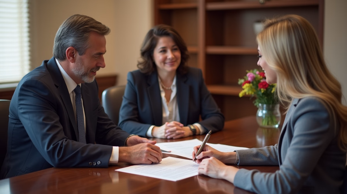 The dedicated trusts staff at The Law Firm of Steven F Bliss Esq focused on Riverside County trust matters meets with clients to manage the trust administration process to sign vital paperwork discussing Terminating a Trust Early Due to Low Value