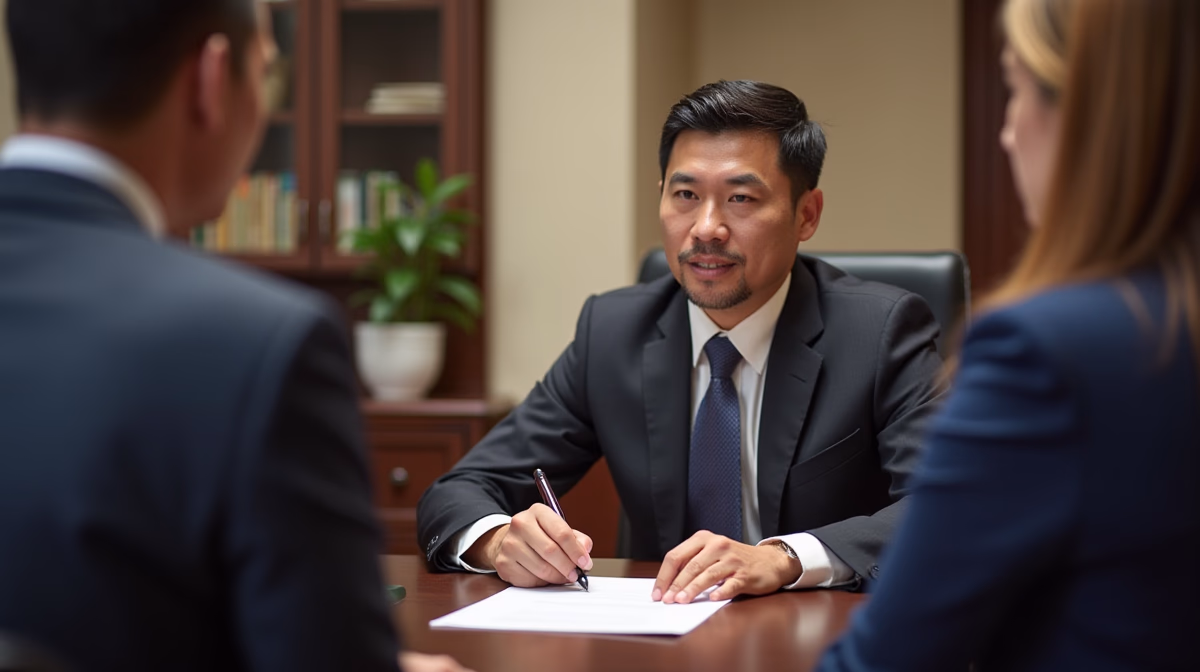 The probate staff working under Managing Partner Steven Farley Bliss focused on Riverside County probate matters is shown meeting with clients in our Southern California office addressing critical legal details discussing The 30Day Rule for Filing the Will