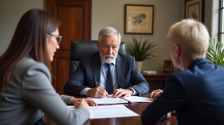 The probate staff working under Managing Partner Steven Farley Bliss focused on Riverside County probate matters is shown meeting with clients in our Southern California office addressing critical legal details discussing Tracking California Probate Documents