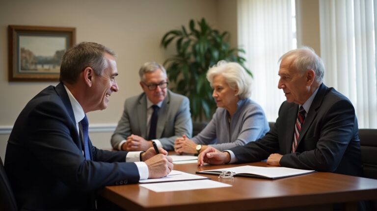 The probate staff working under Managing Partner Steven Farley Bliss focused on Riverside County probate matters is shown meeting with clients in our Southern California office addressing critical legal details discussing Tracking Creditor Claims by Mail