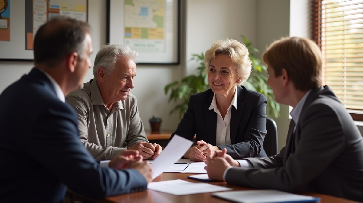 The dedicated trusts staff at The Law Firm of Steven F Bliss Esq focused on Riverside County trust matters meets with clients to manage the trust administration process to sign vital paperwork discussing Transferring Assets to a Domestic Partner