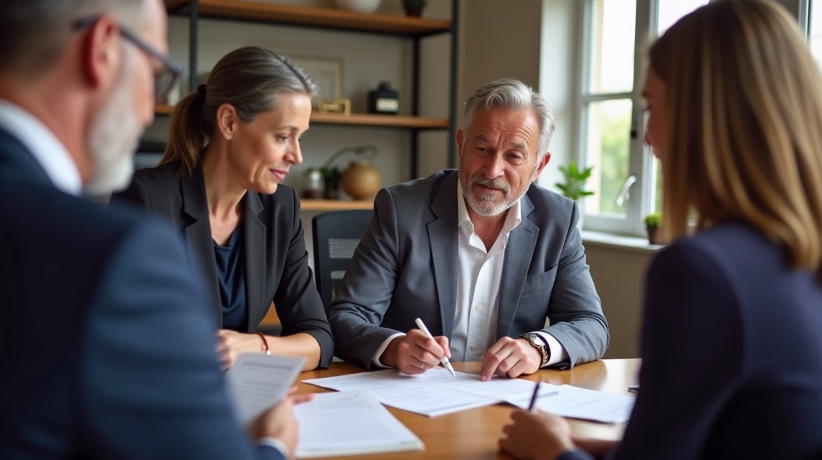 The probate staff working under Managing Partner Steven Farley Bliss focused on Riverside County probate matters is shown meeting with clients in our Southern California office addressing critical legal details discussing Using Heggstad to Avoid Probate