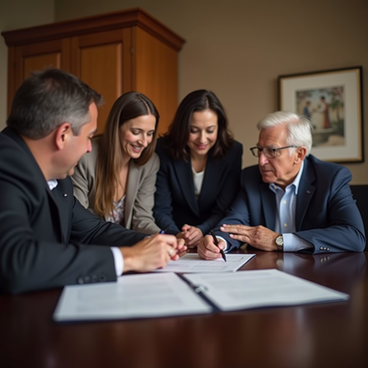 The dedicated trusts staff at The Law Firm of Steven F Bliss Esq focused on Riverside County trust matters meets with clients to manage the trust administration process to sign vital paperwork discussing Verified Government Resources for Estate Administration