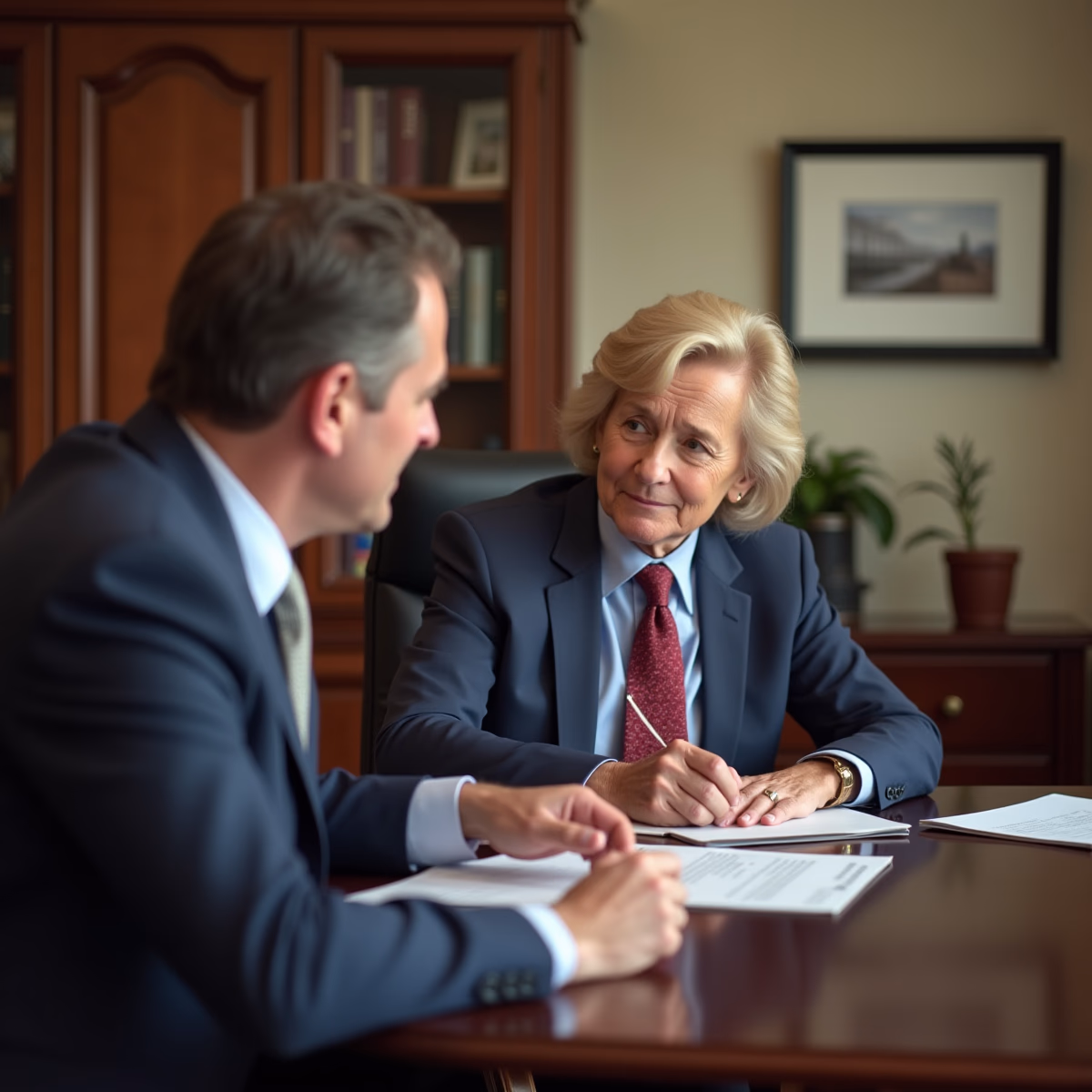 The dedicated trusts staff at The Law Firm of Steven F Bliss Esq focused on Riverside County trust matters meets with clients to manage the trust administration process to sign vital paperwork discussing Verified Government Resources for Estate Administration