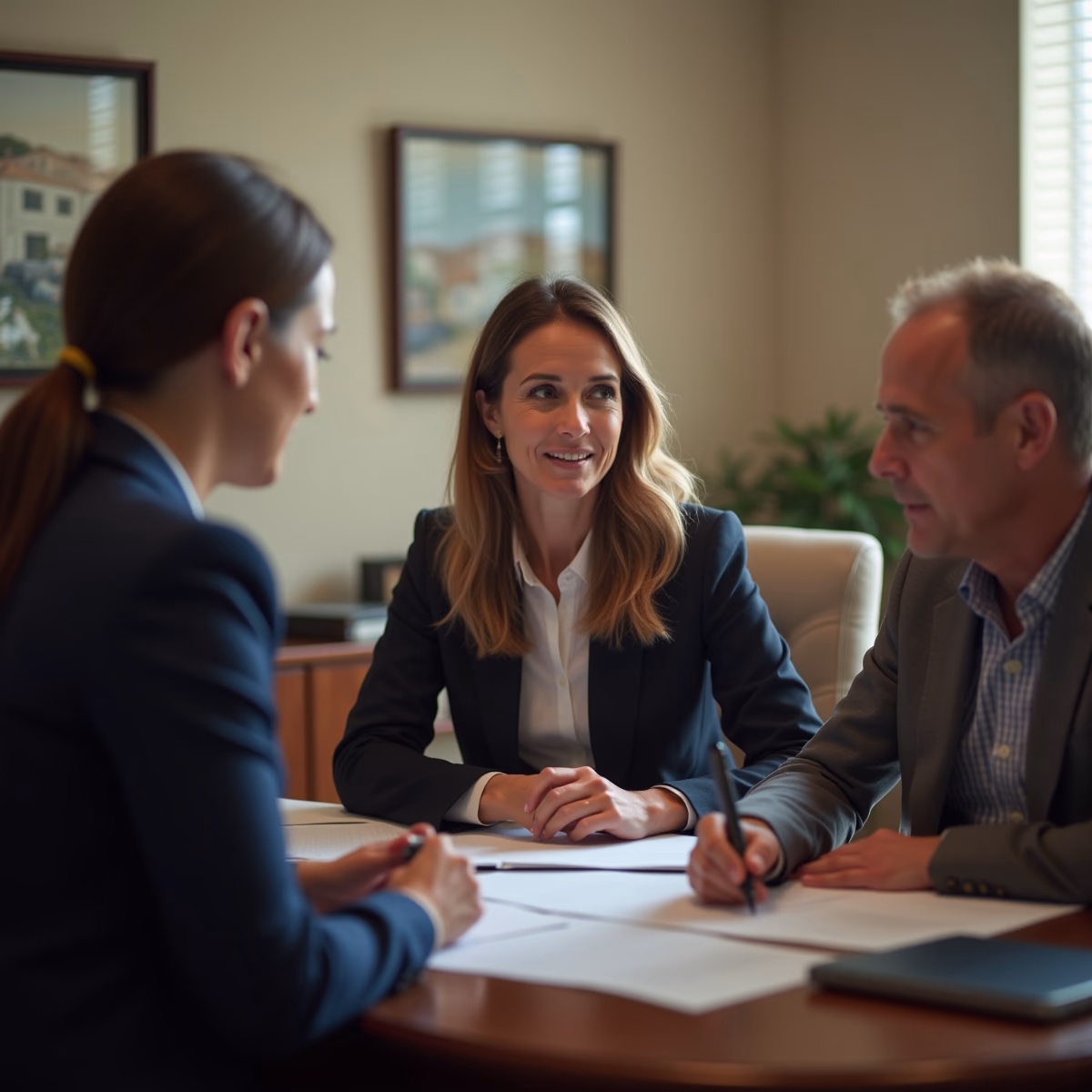 The probate staff working under Managing Partner Steven Farley Bliss focused on Riverside County probate matters is shown meeting with clients in our Southern California office addressing critical legal details discussing What Exactly Is a California Probate Surcharge