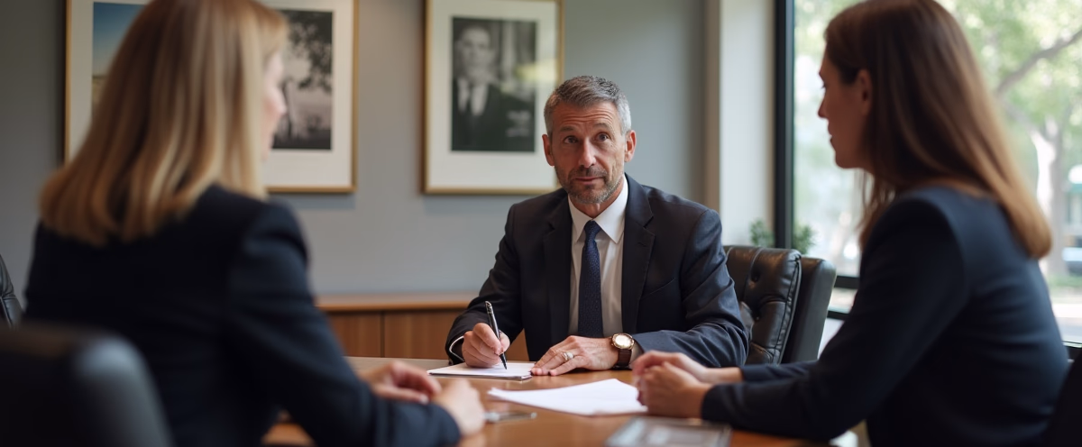 The probate staff working under Managing Partner Steven Farley Bliss focused on Riverside County probate matters is shown meeting with clients in our Southern California office addressing critical legal details discussing What Happens When You First Appear in Probate Court