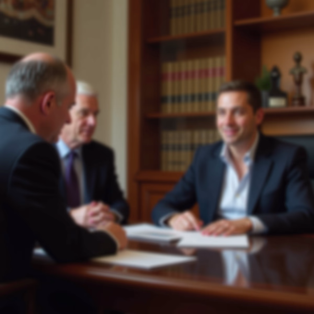 The probate staff working under Managing Partner Steven Farley Bliss focused on Riverside County probate matters is shown meeting with clients in our Southern California office addressing critical legal details discussing What Happens When a Hearing is Continued After Publication