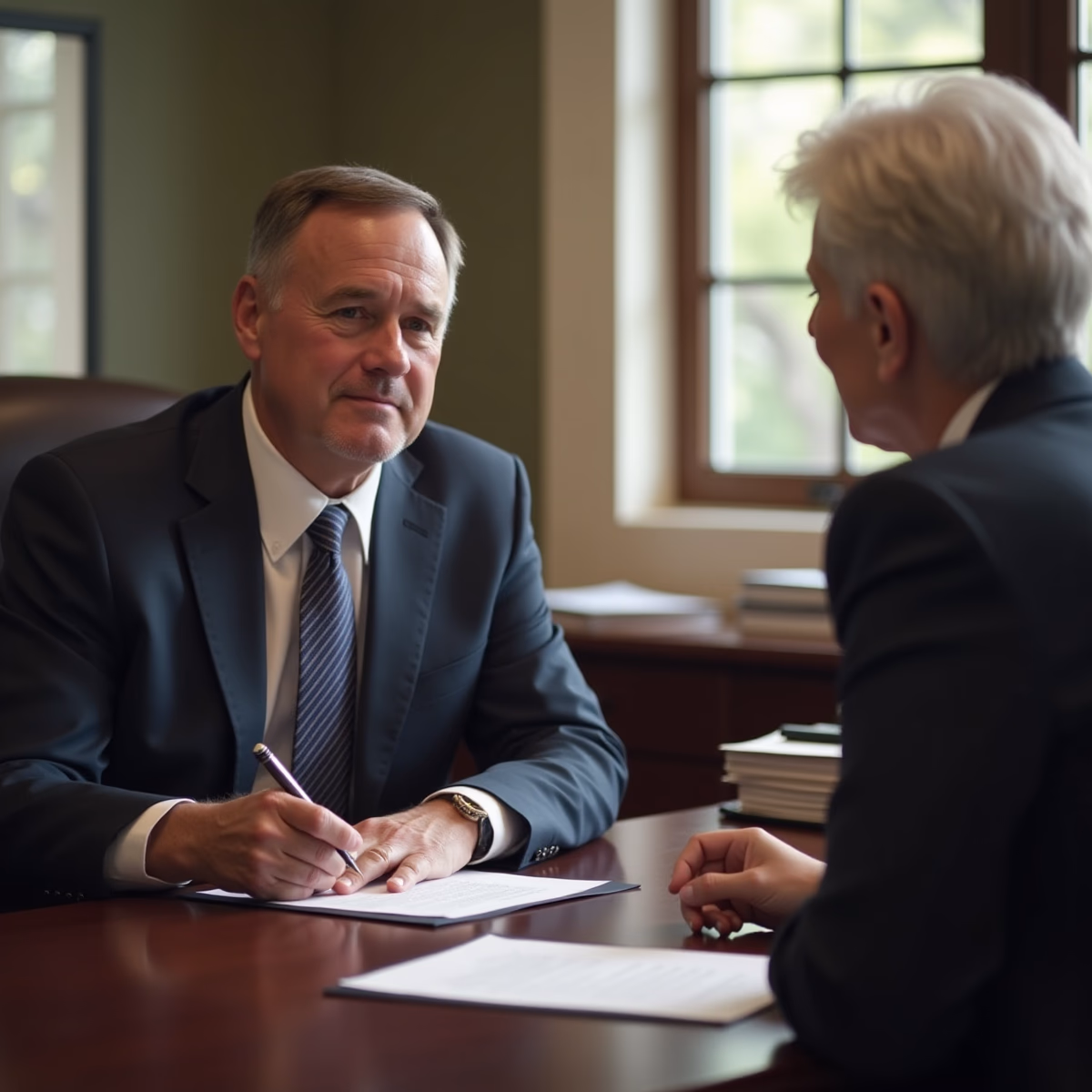The probate staff working under Managing Partner Steven Farley Bliss focused on Riverside County probate matters is shown meeting with clients in our Southern California office addressing critical legal details discussing What Happens When a Probate Court Order Impacts Real Estate
