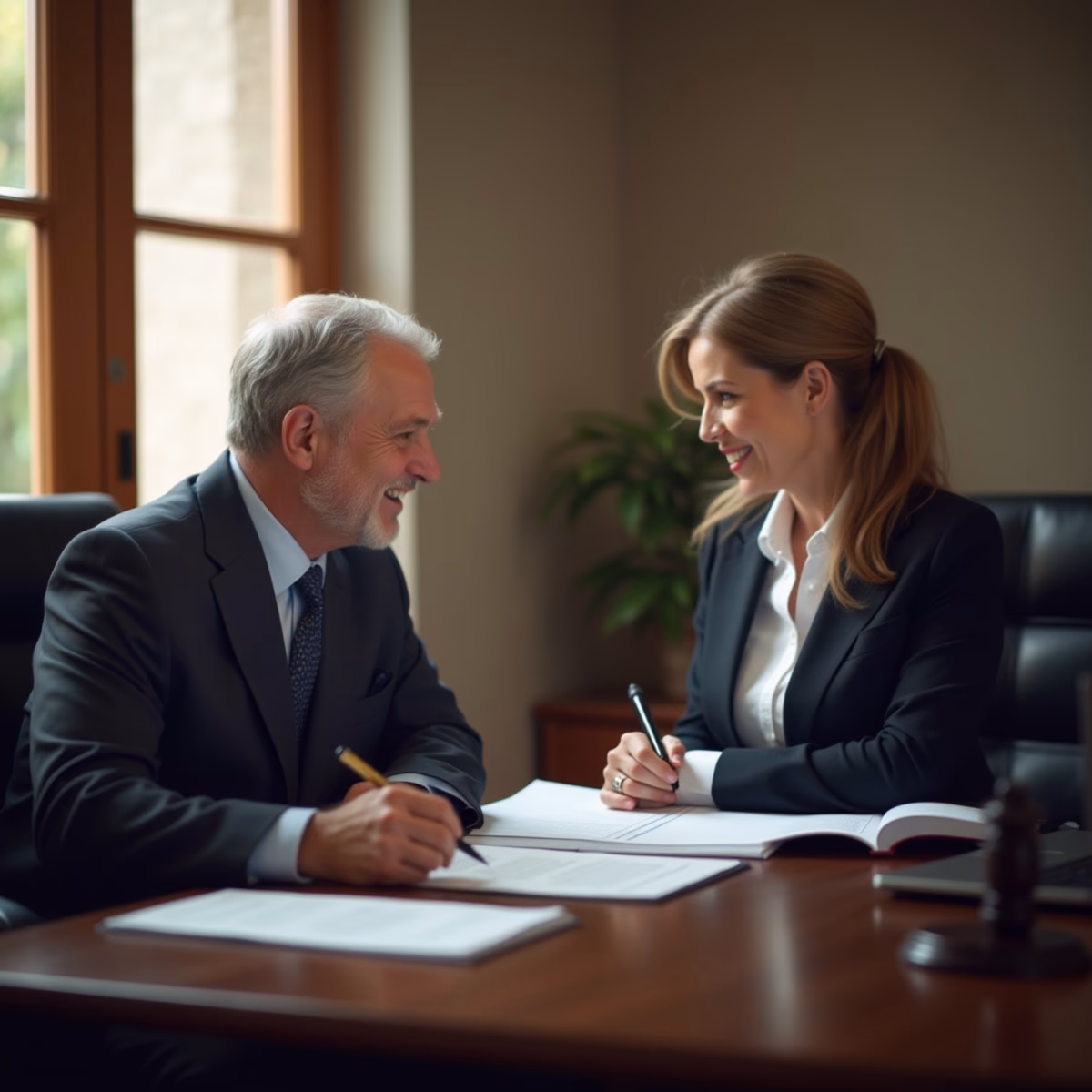 The dedicated trusts staff at The Law Firm of Steven F Bliss Esq focused on Riverside County trust matters meets with clients to manage the trust administration process to sign vital paperwork discussing What Happens When an Irrevocable Trust Owns Business Interests