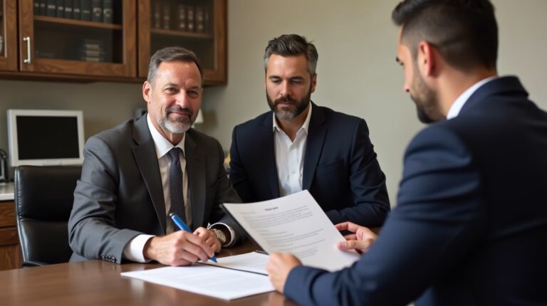 The probate staff working under Managing Partner Steven Farley Bliss focused on Riverside County probate matters is shown meeting with clients in our Southern California office addressing critical legal details discussing What Happens in an Intestate Estate