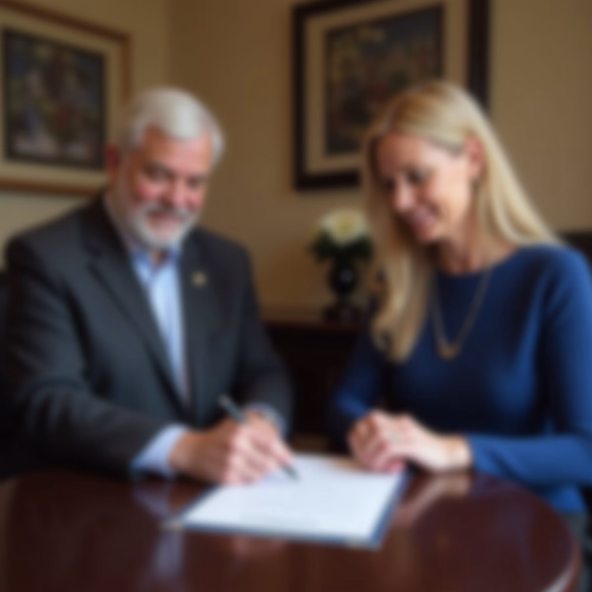 The dedicated trusts staff at The Law Firm of Steven F Bliss Esq focused on Riverside County trust matters meets with clients to manage the trust administration process to sign vital paperwork discussing What Happens to a Business if Its Not in Your Trust