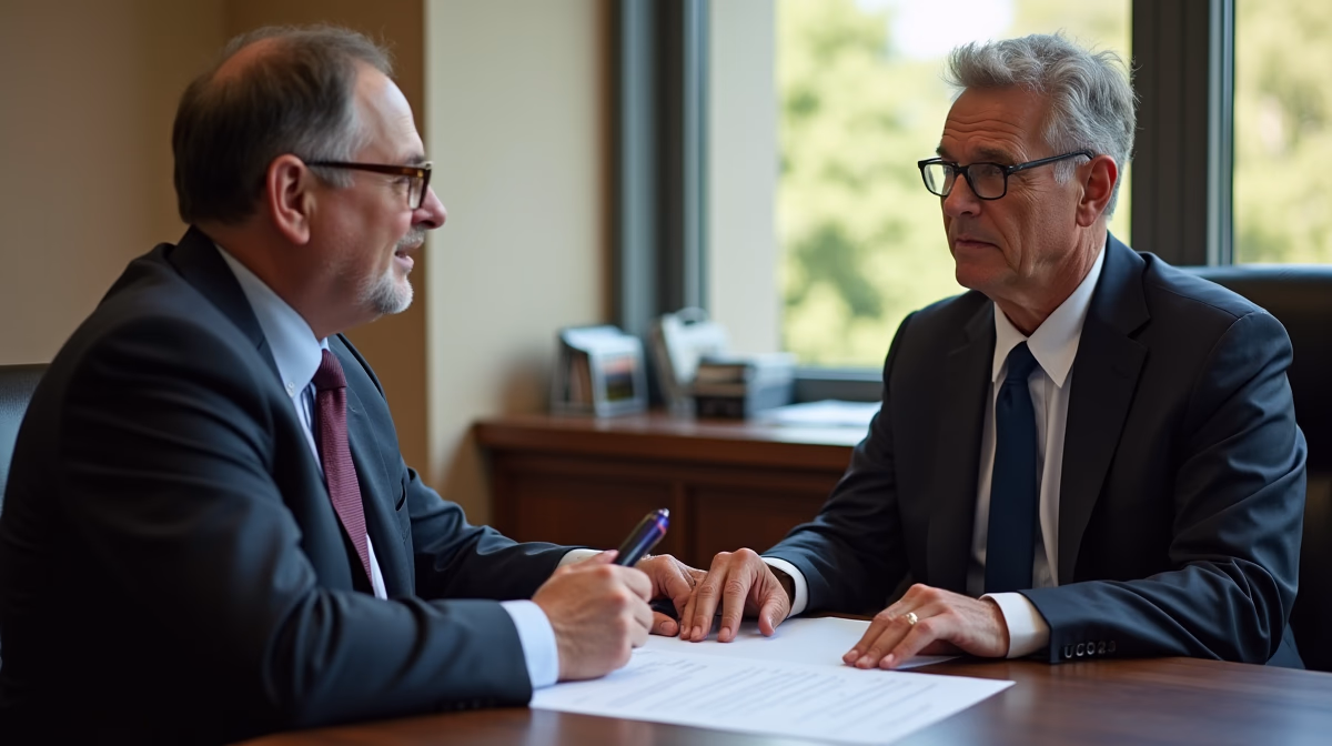 The probate staff working under Managing Partner Steven Farley Bliss focused on Riverside County probate matters is shown meeting with clients in our Southern California office addressing critical legal details discussing What If the Will Was Forged