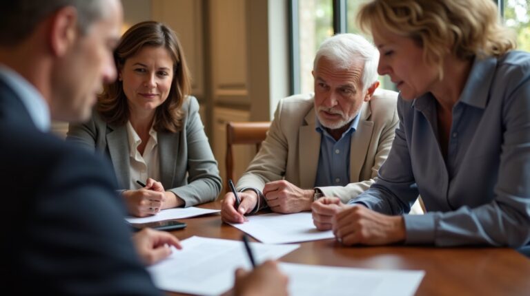 The dedicated trusts staff at The Law Firm of Steven F Bliss Esq focused on Riverside County trust matters meets with clients to manage the trust administration process to sign vital paperwork discussing What are the steps to transfer Temecula real property into a trust