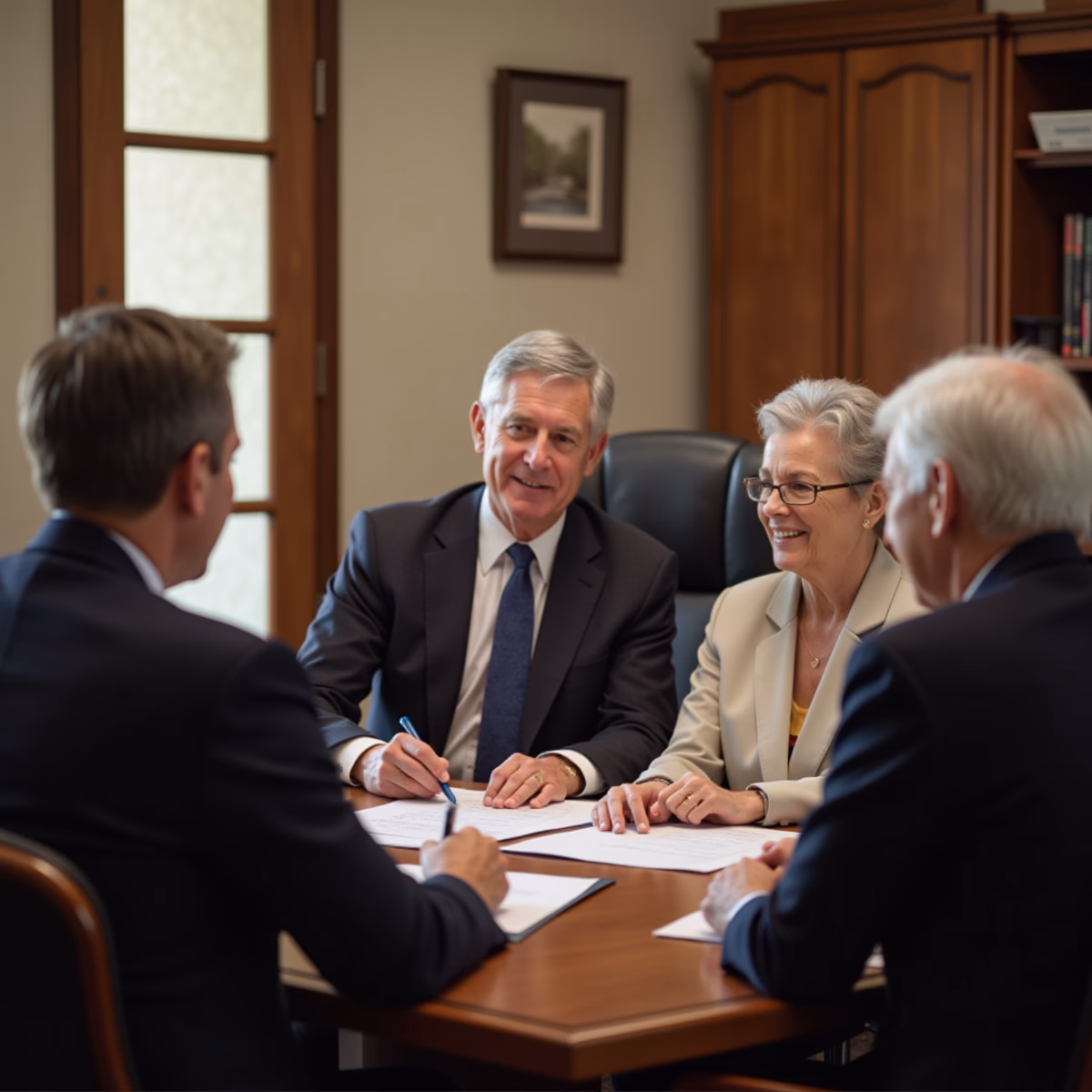 The probate staff working under Managing Partner Steven Farley Bliss focused on Riverside County probate matters is shown meeting with clients in our Southern California office addressing critical legal details discussing What determines whether a California probate estate closes smoothly or turns into litigation