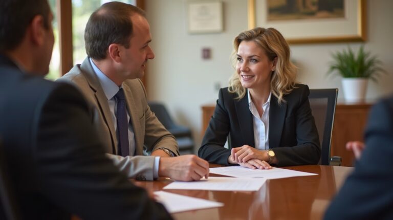 The dedicated trusts staff at The Law Firm of Steven F Bliss Esq focused on Riverside County trust matters meets with clients to manage the trust administration process to sign vital paperwork discussing What happens if a life insurance policy lists a deceased exspouse as a beneficiary