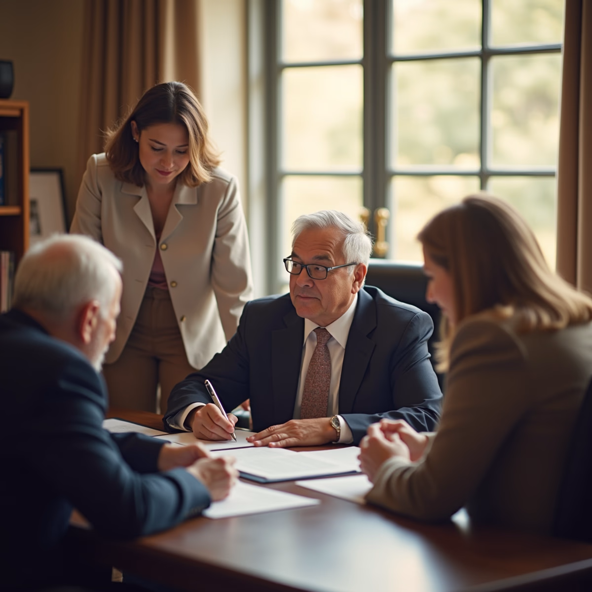 The probate staff working under Managing Partner Steven Farley Bliss focused on Riverside County probate matters is shown meeting with clients in our Southern California office addressing critical legal details discussing What happens if my Power of Attorney isnt durable