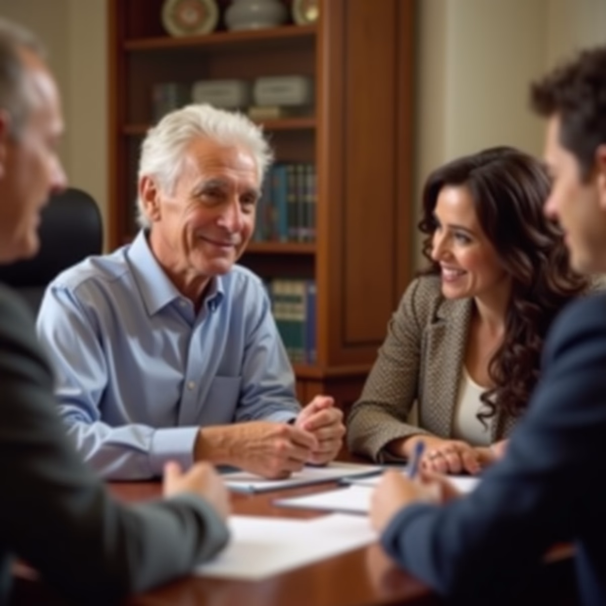 The probate staff working under Managing Partner Steven Farley Bliss focused on Riverside County probate matters is shown meeting with clients in our Southern California office addressing critical legal details discussing What happens if my relationship to the deceased is challenged in probate