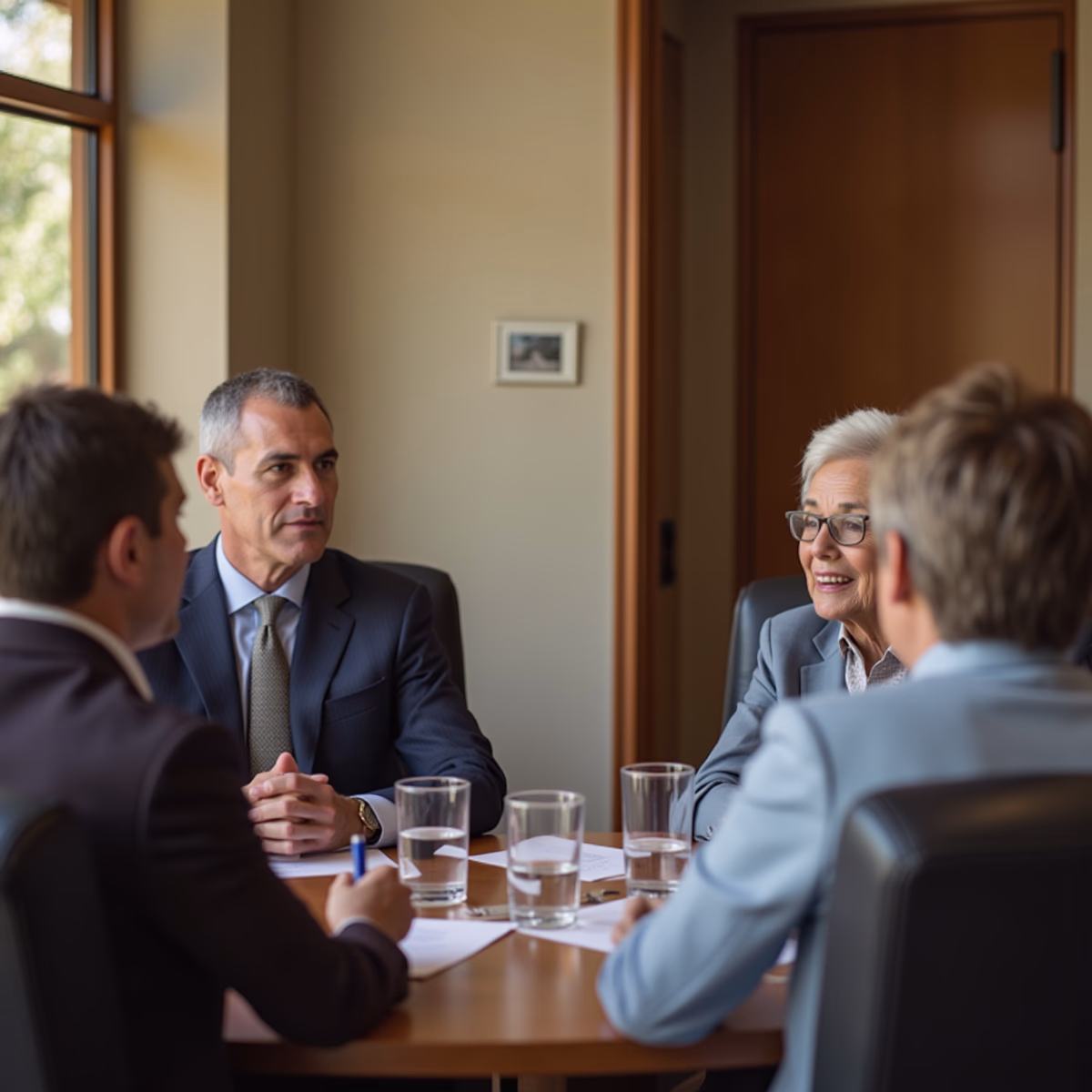 The probate staff working under Managing Partner Steven Farley Bliss focused on Riverside County probate matters is shown meeting with clients in our Southern California office addressing critical legal details discussing What happens if someone took money or property from the estate after my loved one passed away