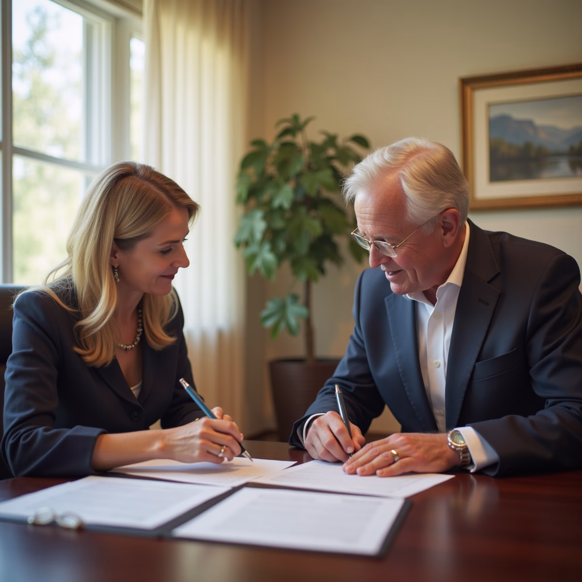 The probate staff working under Managing Partner Steven Farley Bliss focused on Riverside County probate matters is shown meeting with clients in our Southern California office addressing critical legal details discussing What happens when someone dies with a will created in another country