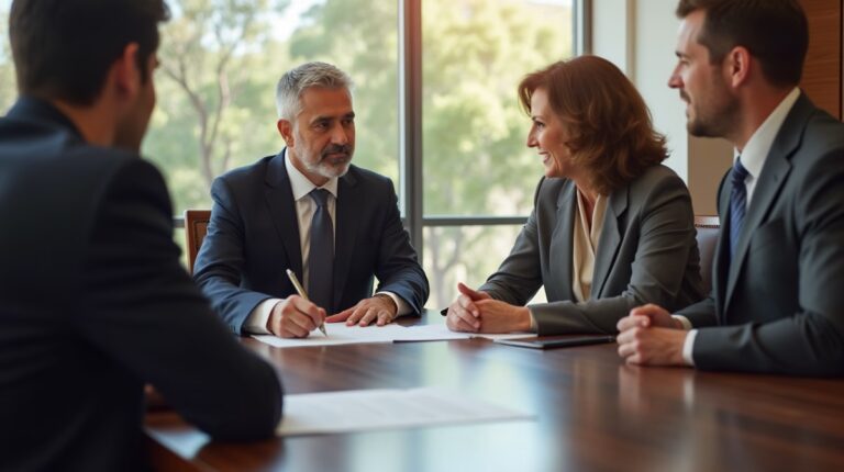 The probate staff working under Managing Partner Steven Farley Bliss focused on Riverside County probate matters is shown meeting with clients in our Southern California office addressing critical legal details discussing What is Probate with Full Authority