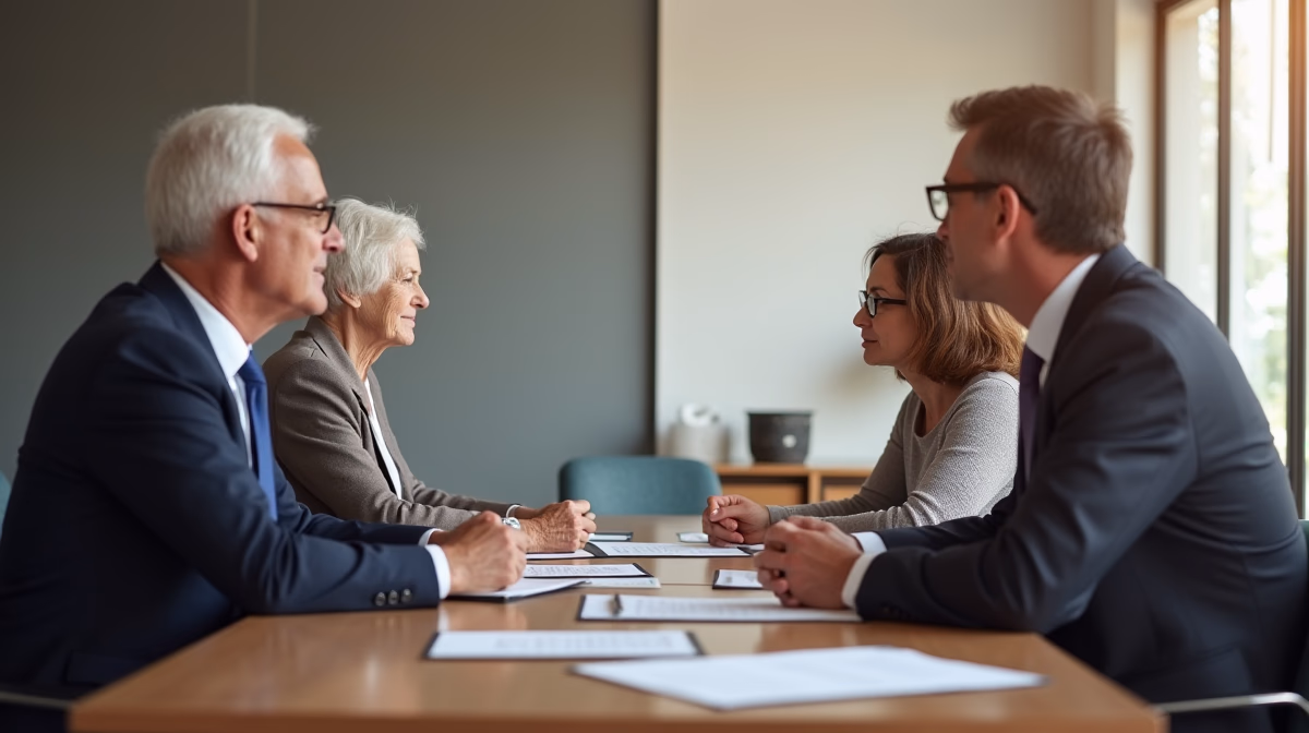 The probate staff working under Managing Partner Steven Farley Bliss focused on Riverside County probate matters is shown meeting with clients in our Southern California office addressing critical legal details discussing What is a Heggstad Petition