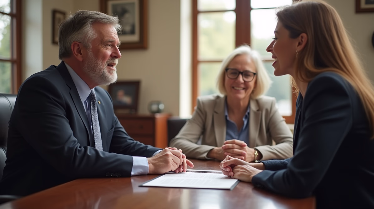 The probate staff working under Managing Partner Steven Farley Bliss focused on Riverside County probate matters is shown meeting with clients in our Southern California office addressing critical legal details discussing What is a Probate Commissioner