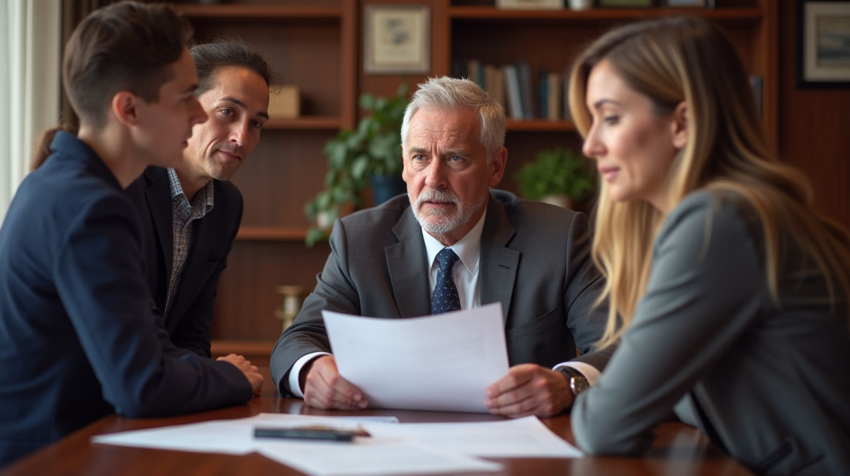 The probate staff working under Managing Partner Steven Farley Bliss focused on Riverside County probate matters is shown meeting with clients in our Southern California office addressing critical legal details discussing What is a Proof of Publication