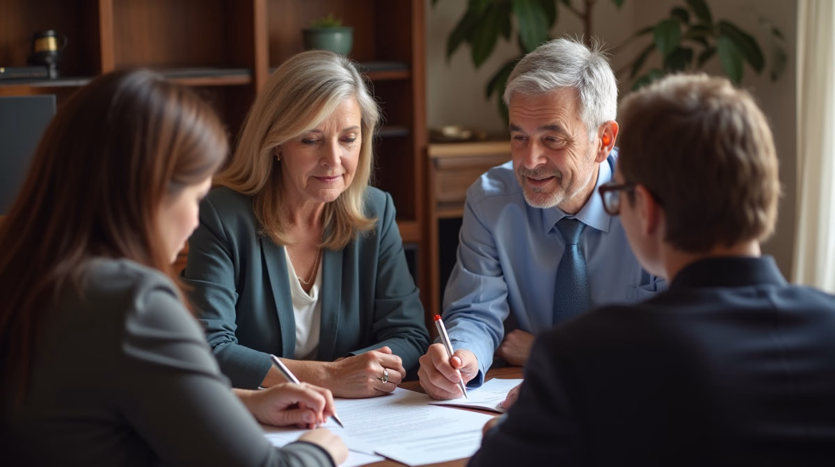 The probate staff working under Managing Partner Steven Farley Bliss focused on Riverside County probate matters is shown meeting with clients in our Southern California office addressing critical legal details discussing What is a Proof of Service of Notice