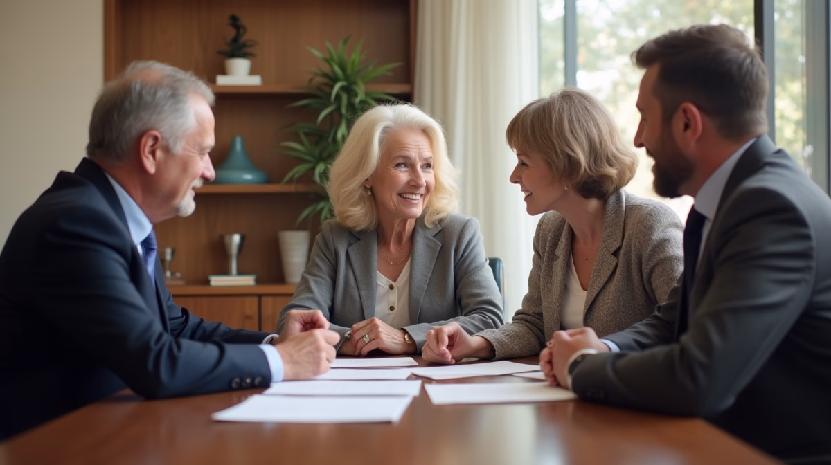 The probate staff working under Managing Partner Steven Farley Bliss focused on Riverside County probate matters is shown meeting with clients in our Southern California office addressing critical legal details discussing What is a Spousal Property Petition