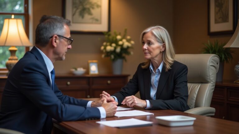 The probate staff working under Managing Partner Steven Farley Bliss focused on Riverside County probate matters is shown meeting with clients in our Southern California office addressing critical legal details discussing What is an Ex Parte Hearing