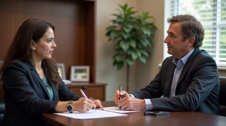 The dedicated trusts staff at The Law Firm of Steven F Bliss Esq focused on Riverside County trust matters meets with clients to manage the trust administration process to sign vital paperwork discussing What is the specific process for calculating trustee compensation in an irrevocable trust
