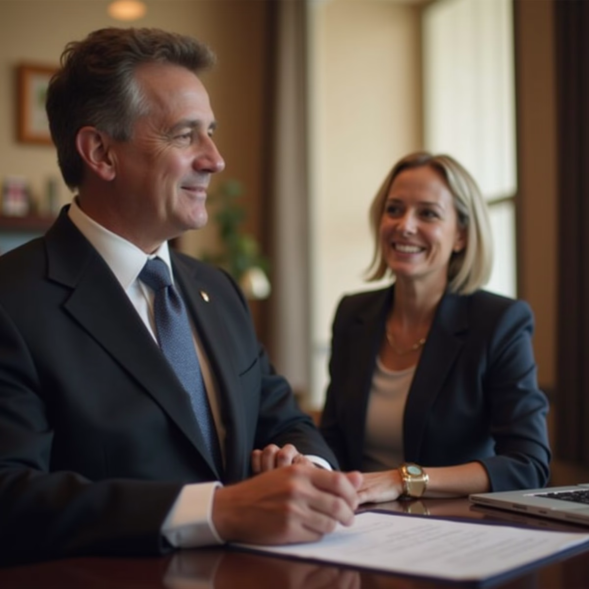 The probate staff working under Managing Partner Steven Farley Bliss focused on Riverside County probate matters is shown meeting with clients in our Southern California office addressing critical legal details discussing Whats the Difference Between a Preliminary and Final Distribution of Assets