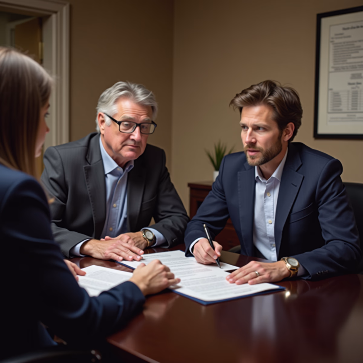 The probate staff working under Managing Partner Steven Farley Bliss focused on Riverside County probate matters is shown meeting with clients in our Southern California office addressing critical legal details discussing Whats the Difference Between the Notice of Petition DE120 and the Notice of Administration