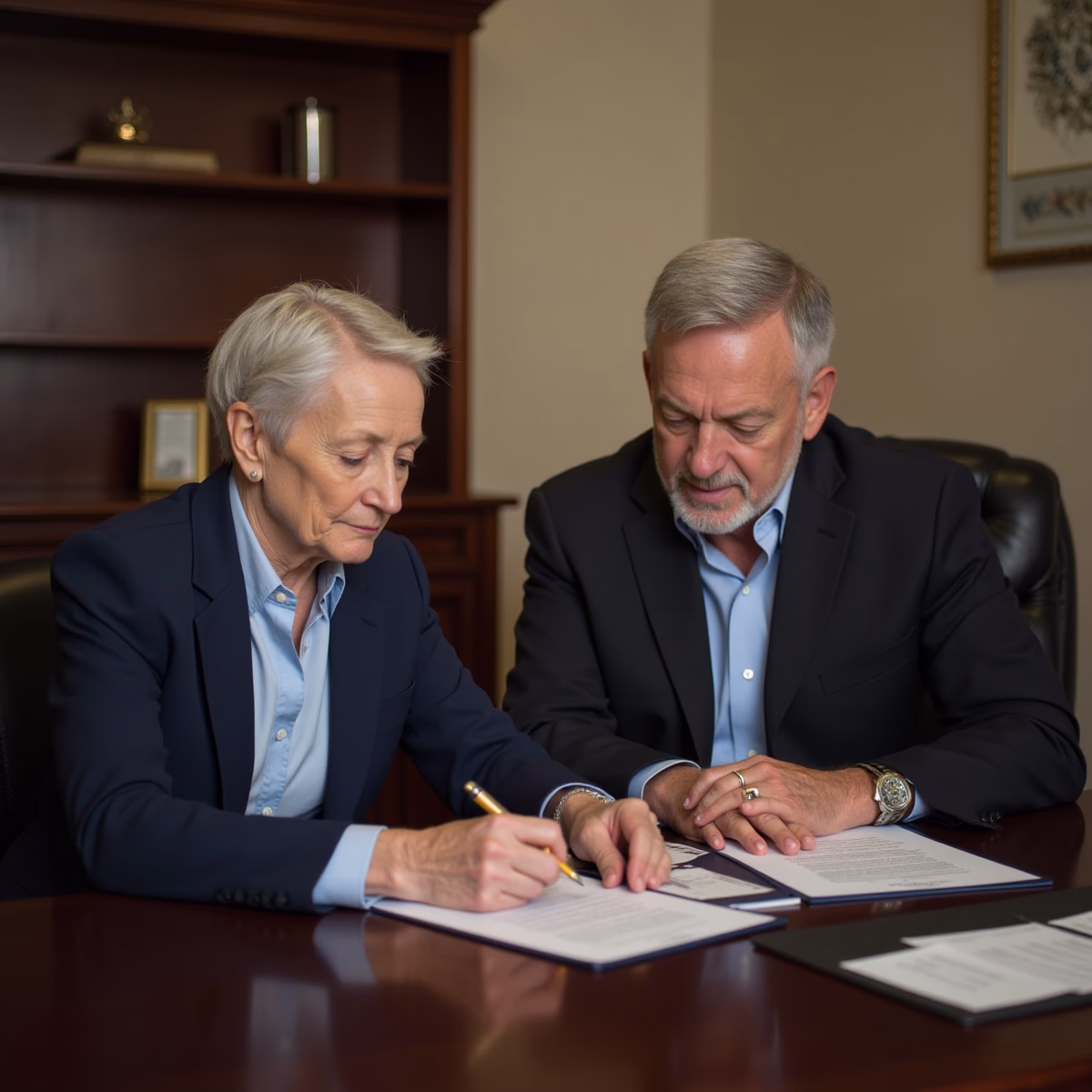 The dedicated trusts staff at The Law Firm of Steven F Bliss Esq focused on Riverside County trust matters meets with clients to manage the trust administration process to sign vital paperwork discussing Will an Irrevocable Trust Automatically Disqualify Me for a Mortgage